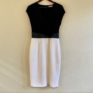 Michael Kors Collection wool leather jersey dress